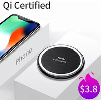 KAKU 2018 amazon fire 10w q1 air power leather wirless charger wireless charging pad charger for apple iphone 8 X