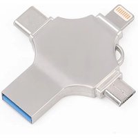 Custom 8gb 16gb 32gb 64gb USB3.0 Flash Drive 4 in 1 OTG universal U disk for Apple/Type-C/Android/PC