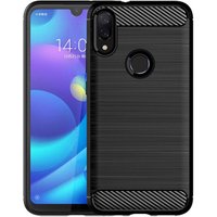 Wholesale Shockproof Mobile Phone Hybrid Silicone Carcon Fiber TPU Soft Case Back Cover for Xiaomi Redmi 7 Pro