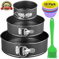 Nonstick Leakproof Round Springform Pan Set – 4 7 9.5 Inch