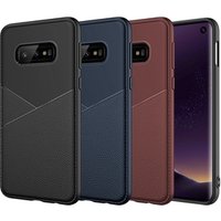 Classic Business PU Skin TPU Back Phone Cover For Samsung Galaxy S10 S10E S10Plus Case