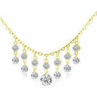 18K artificial dubai Rose Gold Jewellery , Gemmounting Creative necklace ,14k gold jewelry wholesale