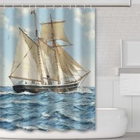 Ocean Ship Polyester Shower Curtain