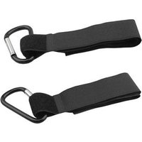 Aluminum alloy stroller hook with strap stainless snap hook carabiner