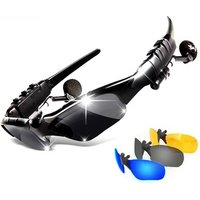 Riding Glasses Sports Wireless Bluetooth Headset Sun lens Earphone Sunglasses Headphone with Handsfree microphone
