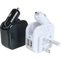 Wholesale new electric gift universal dual usb car charger wireless fast car phone charger 2 in 1 car and wall charger