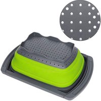 Collapsible Kitchen Colander Strainer Extendable Handles