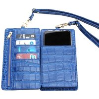 PHONE PURSE POUCH EMBOSSED CROCODILE PATTERN LEATHER WITH CARD SLOT WALLET CARD HOLDER