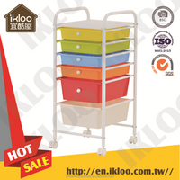 Household organizer Home Storage 6 metal Plastic drawer trolley
