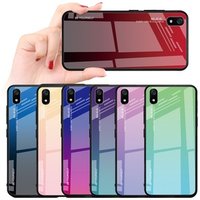 Gradient color design mobile cover phone tempered glass protection case For Xiaomi Redmi 7A