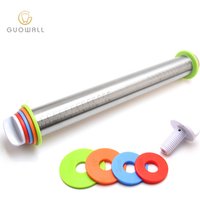 14 Inch Adjustable Stainless Steel Pastry Dough Rolling Pins