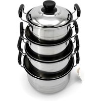 5pcs TZG-025 NO.1-5 stainless steel belly stock pot belly cookware sets cooking pot