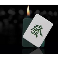 0090 Customized Creative Shape Mahjong Bright Flame Inflatable logo Gas Lighter