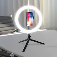 Table Top Dimmable 10 Inch LED Ring Light For Live Broadcast