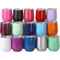2020 in stock wholesale Hot sellong Metal cups Wine Tumbler 12oz Swig Stemless Coffee Mug Double wall Stainless Steel Cup