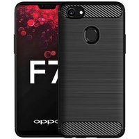 Carbon Fiber Shockproof Soft TPU Back Cover mobile Phone Case For OPPO F7