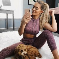 2 Piece Crop Top & Leggings Gym Set