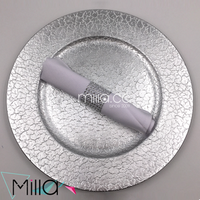 Disposable Plastic Silver Charger Plates