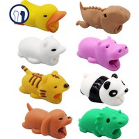 3D Cartoon silicon cable bite, Silicon line protector Support Stock wholesale and Customization