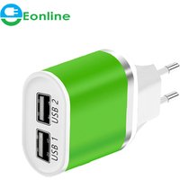 5V 2.1AUSB Charging quick (2 Ports) Smart Mobile Phone Charger Desktop USB Charger for iPhone Samsung (12 colors)