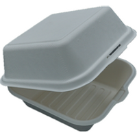 6 Inch eco friendly biodegradable bamboo take away dinnerware sets disposable sugarcane bagasse burger clamshell food box