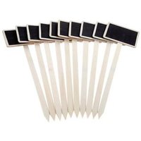 Wood Chalkboard Plant Tag, Wooden Stakes Plant Labels Blackboard Garden Tags,10 Pcs