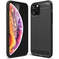 Luxury Carbon Fiber Phone Case for iPhone 11 Pro Max 2019 Brushed TPU Case