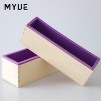 Combined with wood + silicon mold rectangular soaps mould out about 900-1000 grams of rendering soap soap