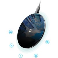Ultrathin Crystal 10w Qi fast charging wireless charger pad for mobile phones