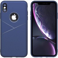 for iphone xs max covers armor case leather texture tpu phone case