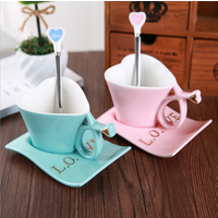 HT200023 Wholesale Airline Cafe Used Porcelain Ceramic Coffee Tea Cup and Saucer