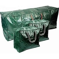 Extra large 3PC durable christmas tree decorations storage bags with handles