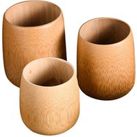 Wholesale Handmade Custom Logo FDA Carbonized Food Coating Eco Friendly Biodegradable Bamboo Cups
