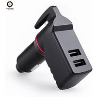 Hot Sale Dual USB 4.8A Car Charger Emergency Safety Hammer 2 In 1