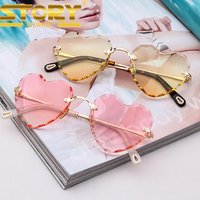 STY7198F fashion heart shape sun glasses uv400 women vintage sunglasses cat eye