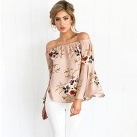 Off Shoulder Floral Print Top