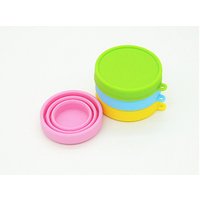 NEW Portable Silicone Retractable Folding Cup with Lid Outdoor Telescopic Collapsible Drinking Cup Travel Camping water cup