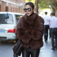 Ombre Faux Fur Winter Coat