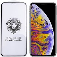 Mobile Phone Screen Guard 3D Lion Screen Protector Silk Print Tempered Glass For iPhone XS