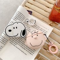 New arrive Anti-fall earphone for air pods 3D cartoon Charlie snoopy for airpods case snoopy cover soft silicon