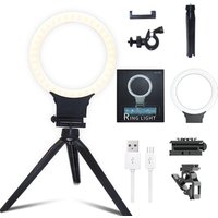 Free Shipping 6"Mini Led Camera Ring light for Video/Photography, Selfie Ring Light with Tripod Stand for Live Stream/Makeup