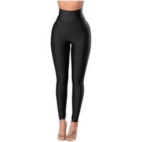 Women Black High Waist Fancy Legging With Waist Cincher