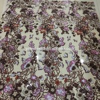 Luxury Multicolour Embroidered French Beaded Lace Fabric