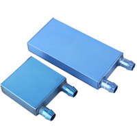 1Pcs 40*40*12mm Aluminium Water Cooling Waterblock Liquid Cooler Heatsink Block For CPU Dark Blue or Light Blue Send Random