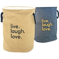 Canvas Laundry Storage Basket Cotton Rope Handles