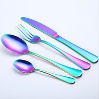 Cutlery set Eco Friendly Reusable Stainless Steel Cutlery Set Metal Flatware Knife Fork Spoon Chopsticks Straws Set with Pouch
