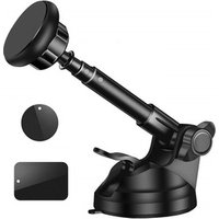 Car Dashboard Windshield Phone Holder Magnetic Car Phone Mount With 6-Strong Magnets And Metal Telescopic Arm