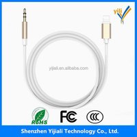 For iphone 7 car aux cable with 8pin Connector to male DC3.5mm jack
