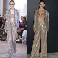 Sequin Blazer Trousers Two Piece Set