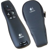 Logitech R400 wireless presenter with pouch bag